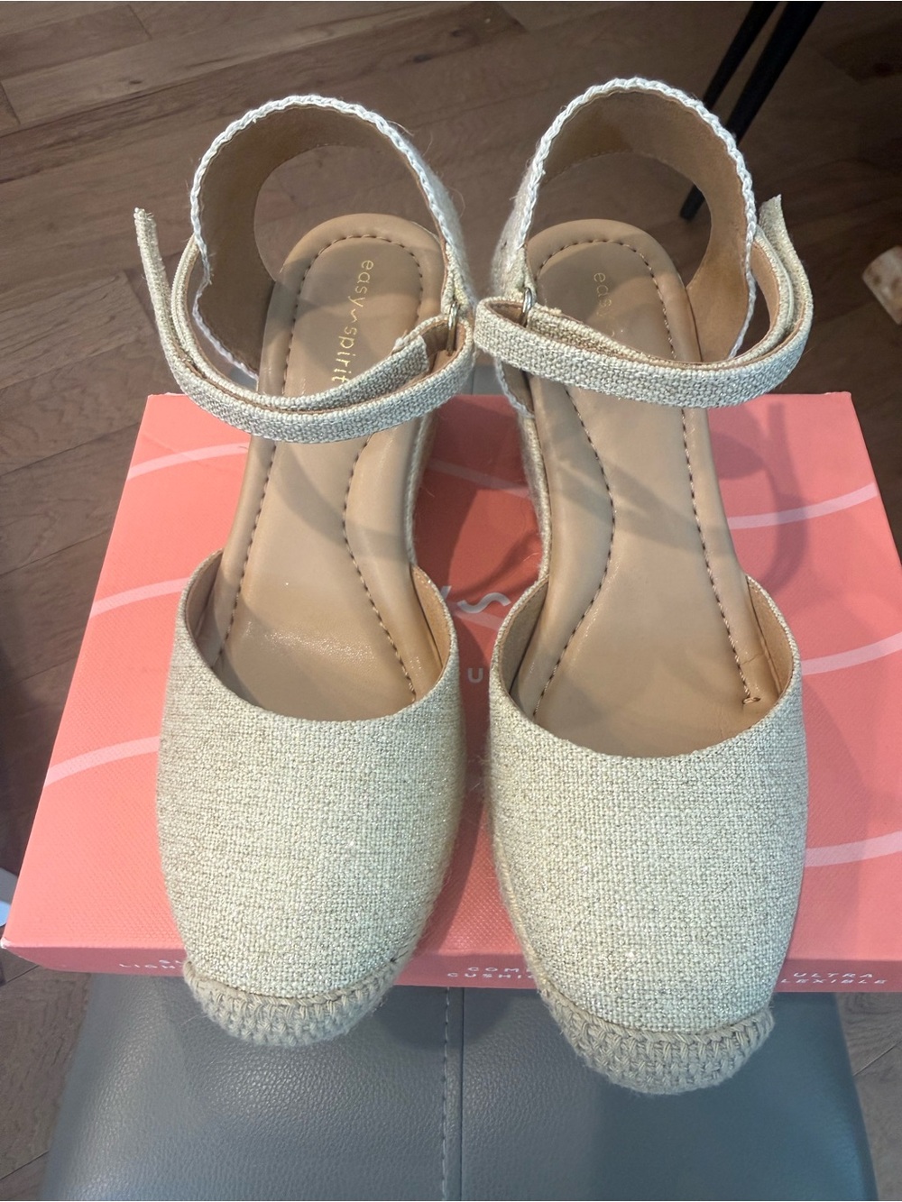 Easy Spirit Makaylie Espadrille Ankle-Strap Wedges